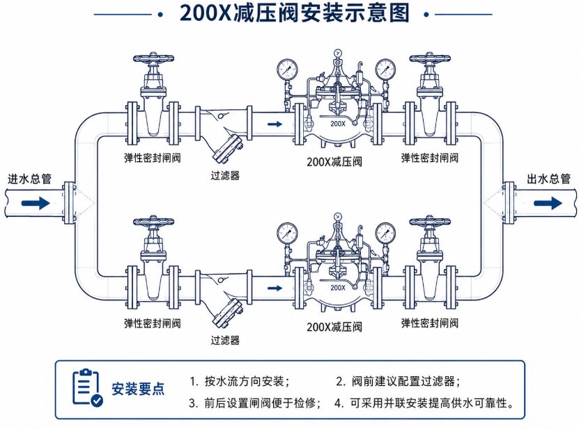 安装200X减压阀的正确顺序 安装200X减压阀的正确顺序