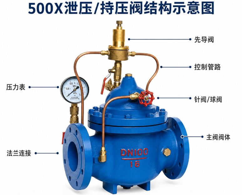 500X泄压/持压阀结构